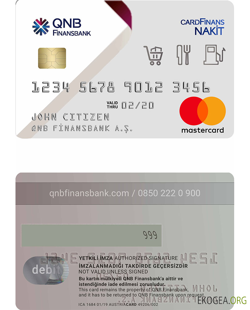 Turquie QNB Finansbank mastercard